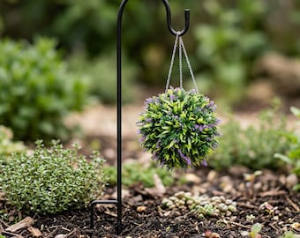 Metal Shepherd Hook for Outdoor Decor, Garden Hanging Hook, Rustproof Plant Hanger Stake, Lantern Bird Feeder Hook, Yard Patio Decor