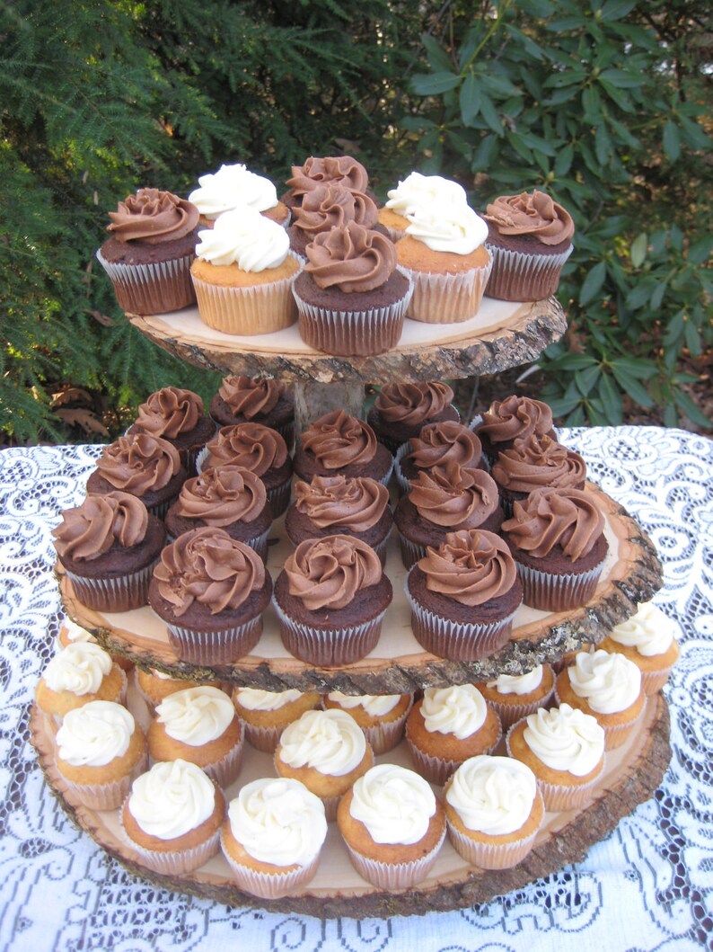 Tree Cupcake Stand Log Cupcake Stand Rustic Cupcake Stand Etsy