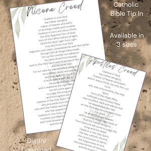 Nicene Creed & Apostles’ Creed | Catholic Bible Tip-In | Digital Download