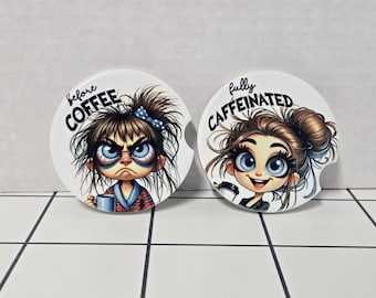 Ceramic Car Coaster - Pair