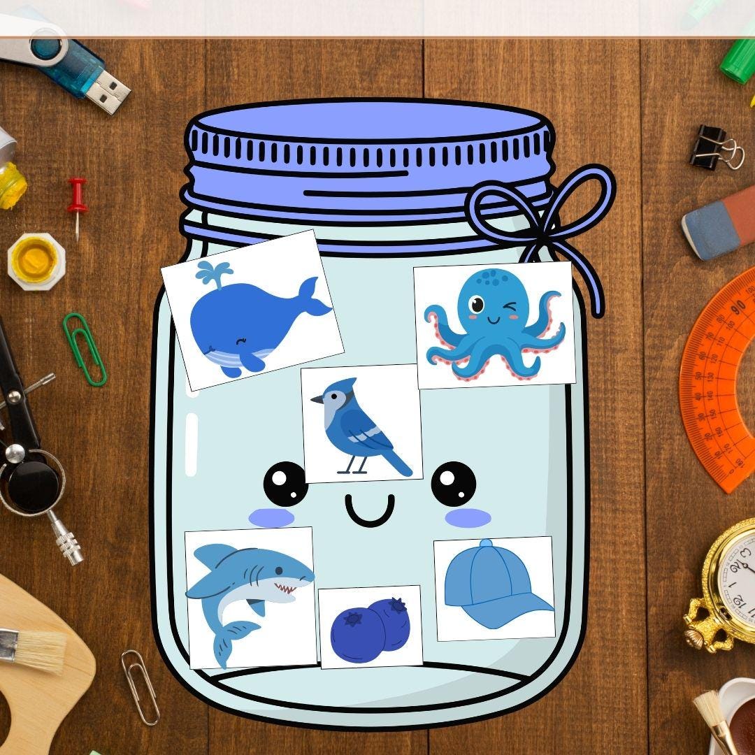 Color Sorting Jars Activity Printable Worksheets | Color Recognition ...