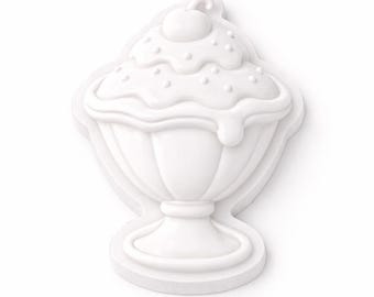 Molde híbrido impreso en 3D / Molde para bombas de baño con forma de helado / Recuerdos para fiestas de cumpleaños