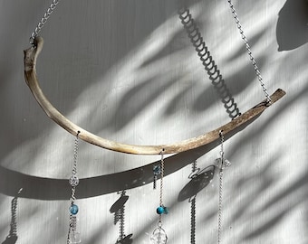 Real bone sun catcher, upcycled, nature decor, gothic
