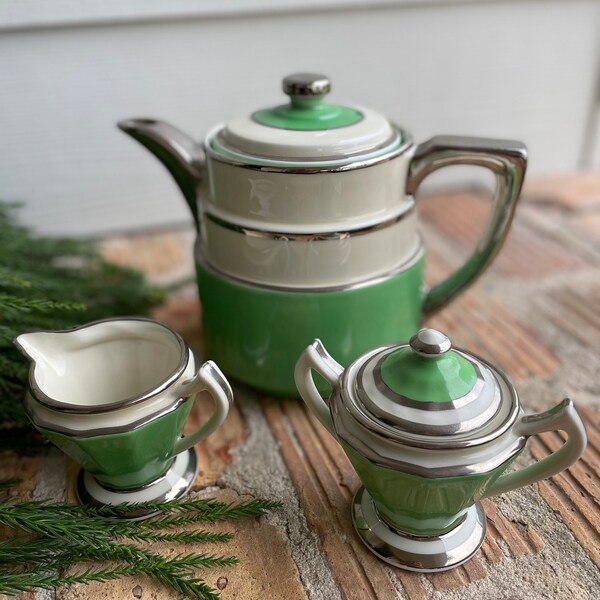 Fraunfelter Art Deco Porcelain Tea Set