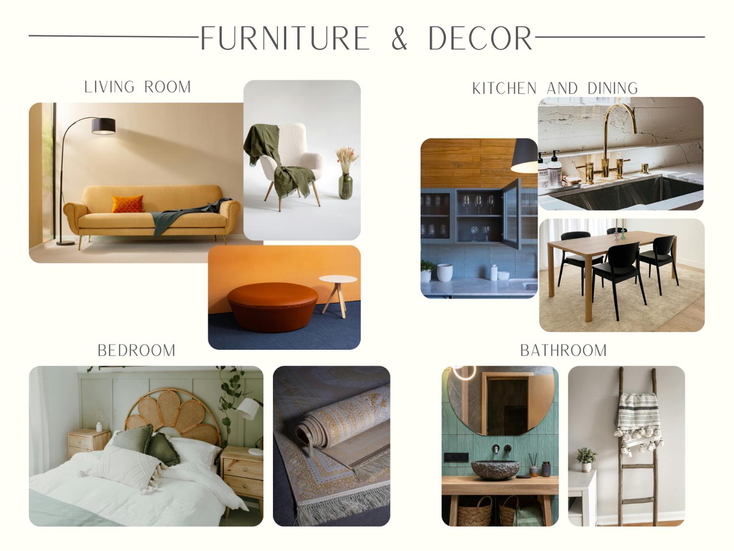 Interior Mood Board Template for Canva, Editable Design Template - Etsy