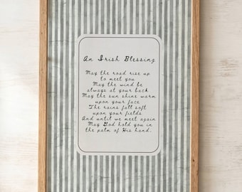 Irish Blessing Wall Art | Irish Heritage | Country Style Home Print
