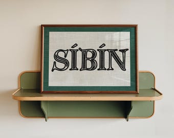 Síbín Irish Print | Funny Irish Gift for Dad | Father's Day Wall Art | Irish Pub Print | Gaeilge Home Bar Decor