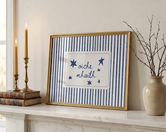 Irish Good Night  Print | Gaeilge Educational Nursery Décor | Oíche Mhaith