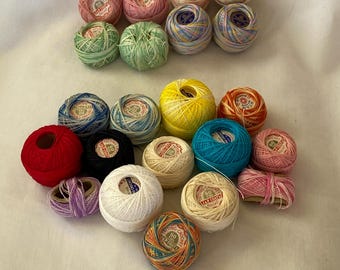 Vintage Crochet Tatting & embroidery Thread Solid  Variegated Multi brand/color