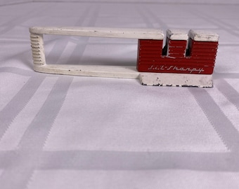 Lil-Sharpy Vintage Metal Knife Sharpener by Milwaukee File Co 1950s Pull Through