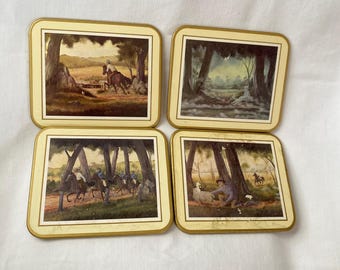 Waltzing Matilda Coasters: Carrie Cox Art. Set of 4