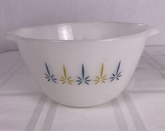 Anchor Hocking Fire King Candle Glow 2 Handle Mixing Bowl Serving Dish 7"