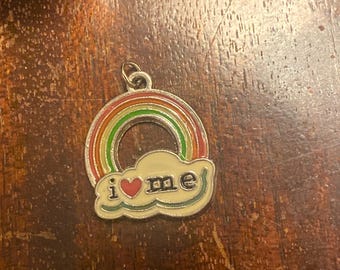 Vintage “I Love Me” Rainbow Pendant