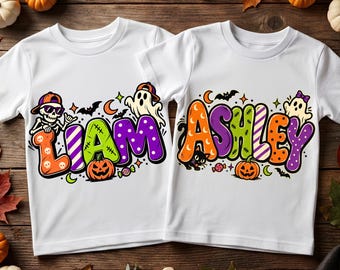 Custom Name Halloween PNG, Spooky Ghost Personalized PNG, Cute Halloween Name Design, Personalized Fall Shirt Sublimation, Digital Download