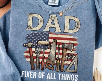Reparador de todo para papá PNG, Día del Padre PNG, Papá PNG, Papá americano PNG, Herramientas de manitas PNG, Diseño de camiseta para papá, Regalo del Día del Padre, Para hombres