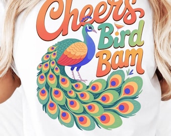 Cheers Bird Bam Mahjong PNG, Funny Mah Jong Lover Gift, Mahjong Player Shirt Design, Retro Game Night Digital Download,Mahjong PNG