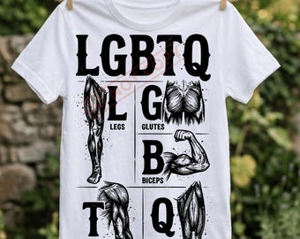 PNG de Orgullo LGBTQ Fuerza: Motivación de fitness arcoíris Mes del Orgullo PNG Entrenamiento en gimnasio Diseño de culturismo (Descarga digital)