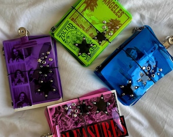 A6 Pocket Vinyl Transparent Jelly Bifold Journal Handmade