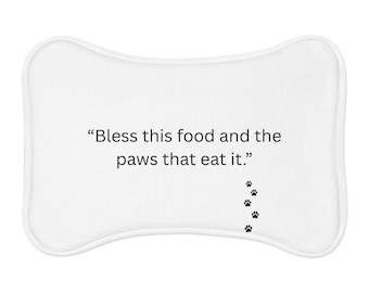 Tappetini per l'alimentazione degli animali domestici a forma di osso e di pesce.