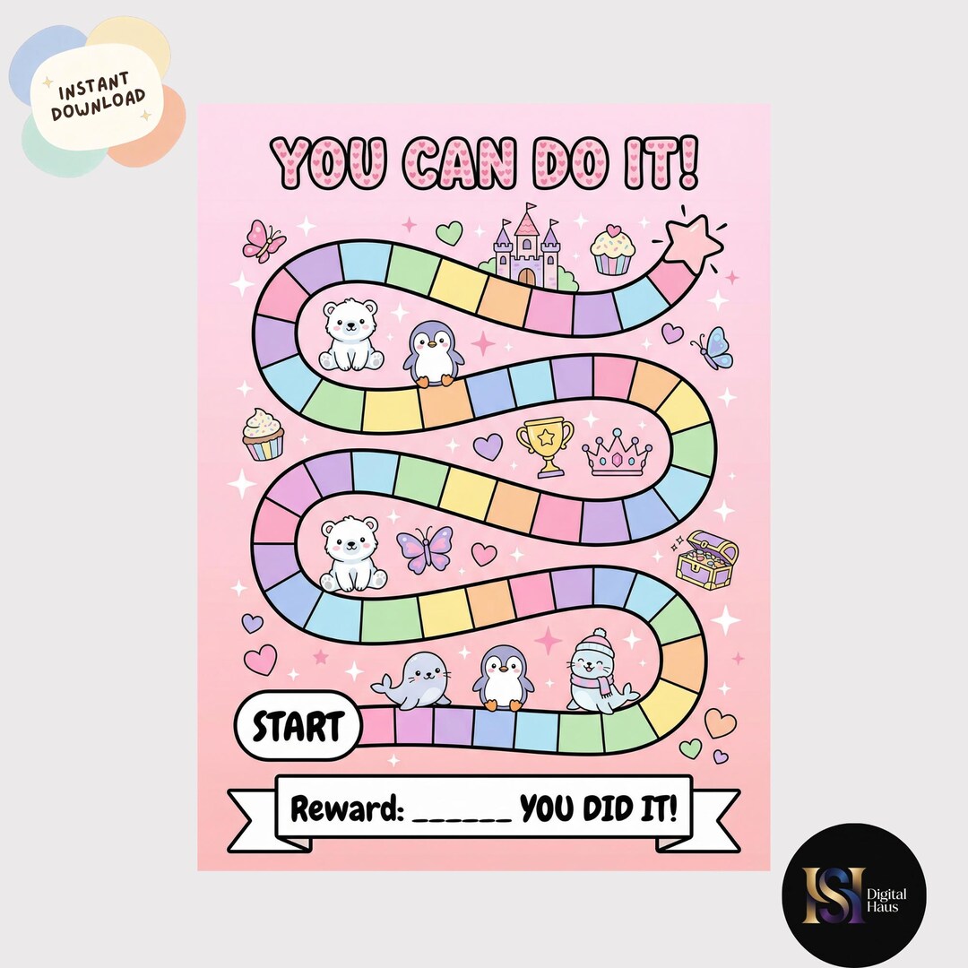 Pink Reward Chart Printable for Kids | Princess Behavior Chart ...