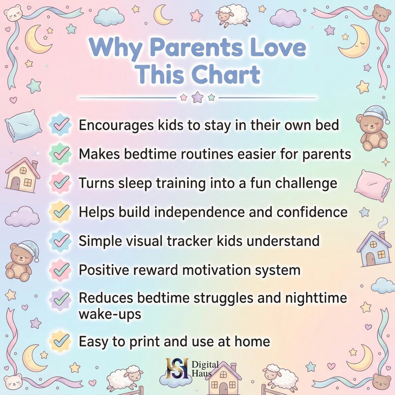Stay in Bed Chart for Kids Printable | Doll Reward Chart for Girls ...
