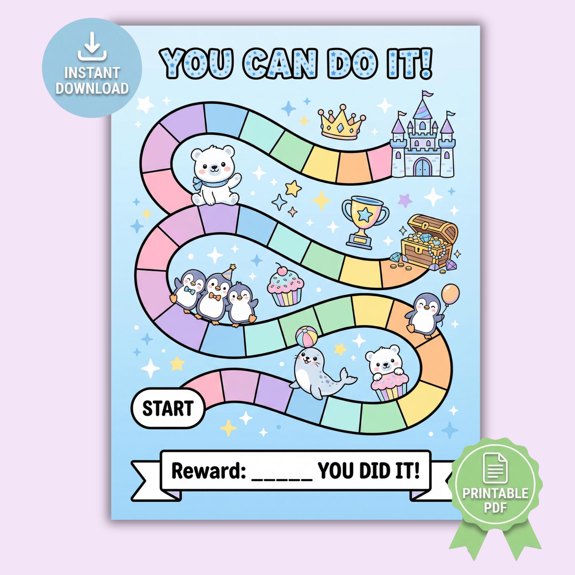 Kids Reward Chart Printable | Polar Bear Behavior Chart | Toddler ...