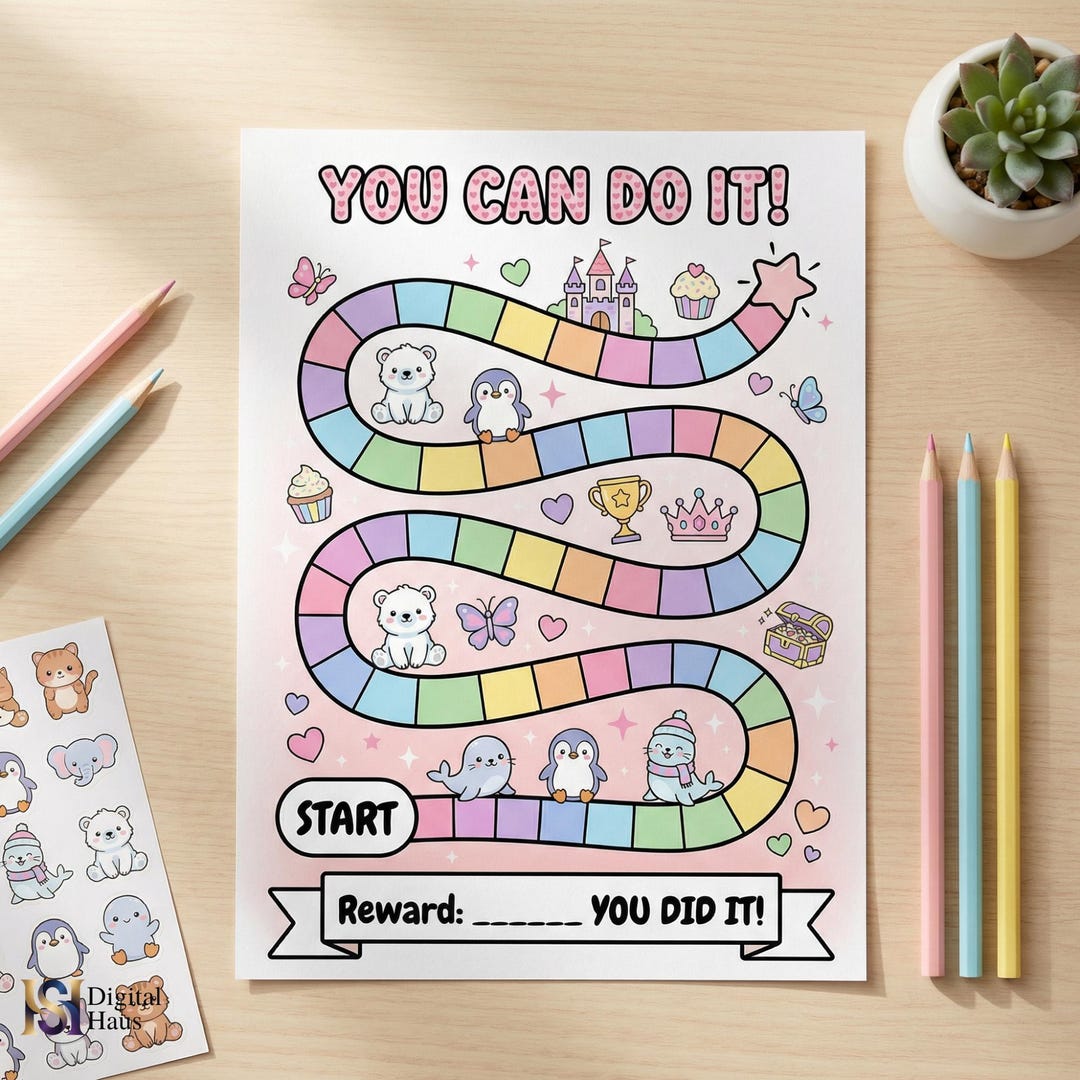 Pink Reward Chart Printable for Kids | Princess Behavior Chart ...