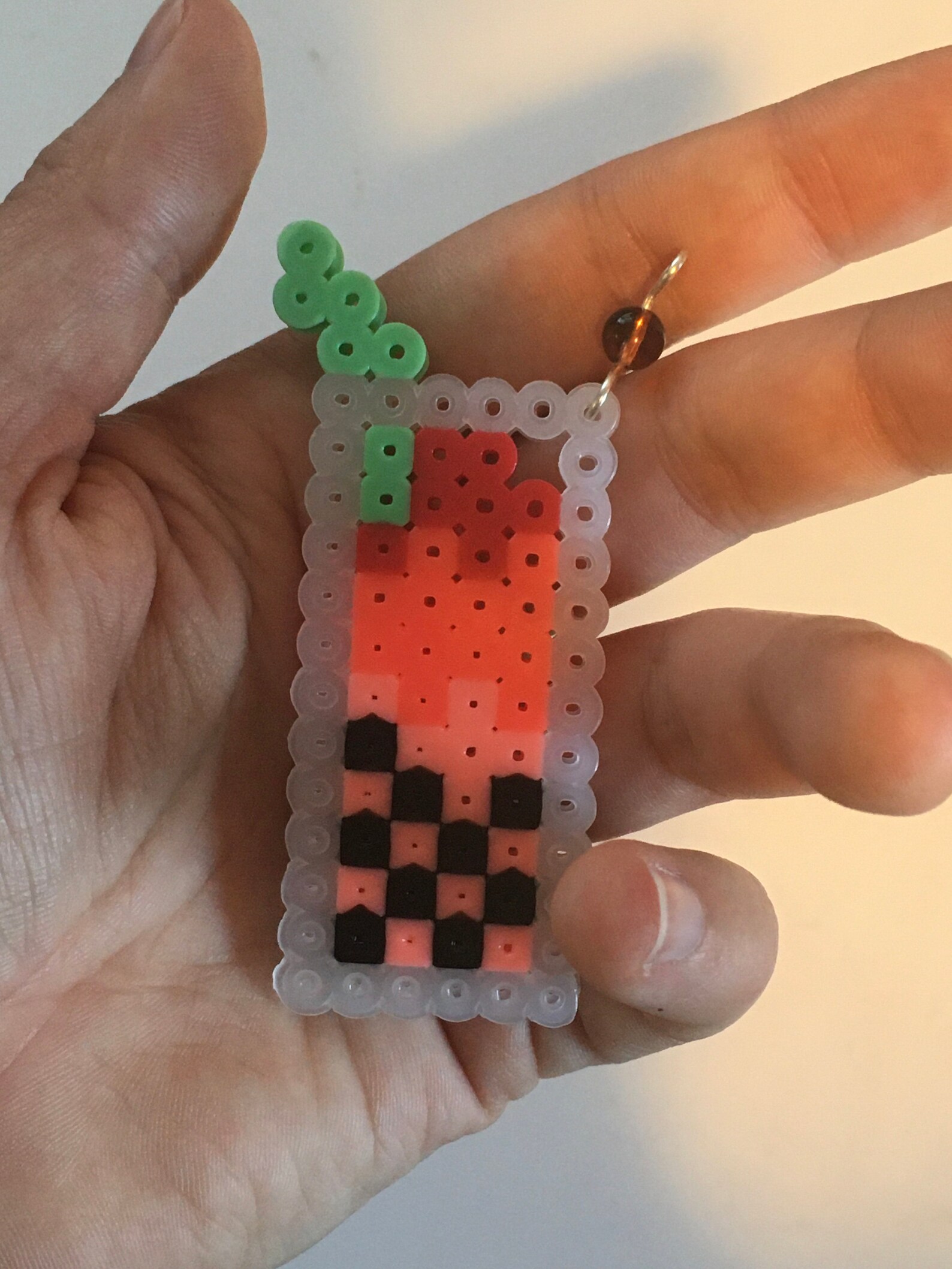 Boba Bubble Tea Perler Hama Bead Pixel Pendant Charm Necklace Etsy