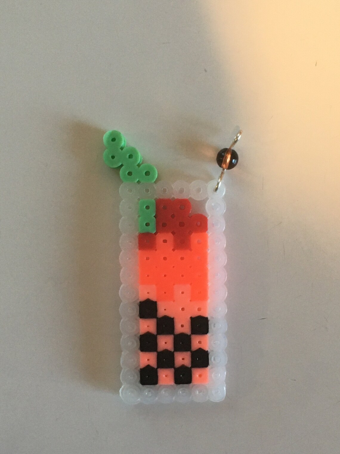 Boba Bubble Tea Perler Hama Bead Pixel Pendant Charm Necklace Etsy