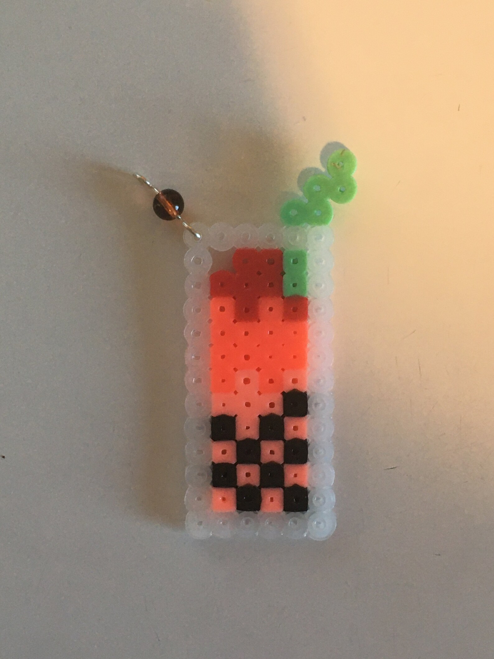 Boba Bubble Tea Perler Hama Bead Pixel Pendant Charm Necklace Etsy