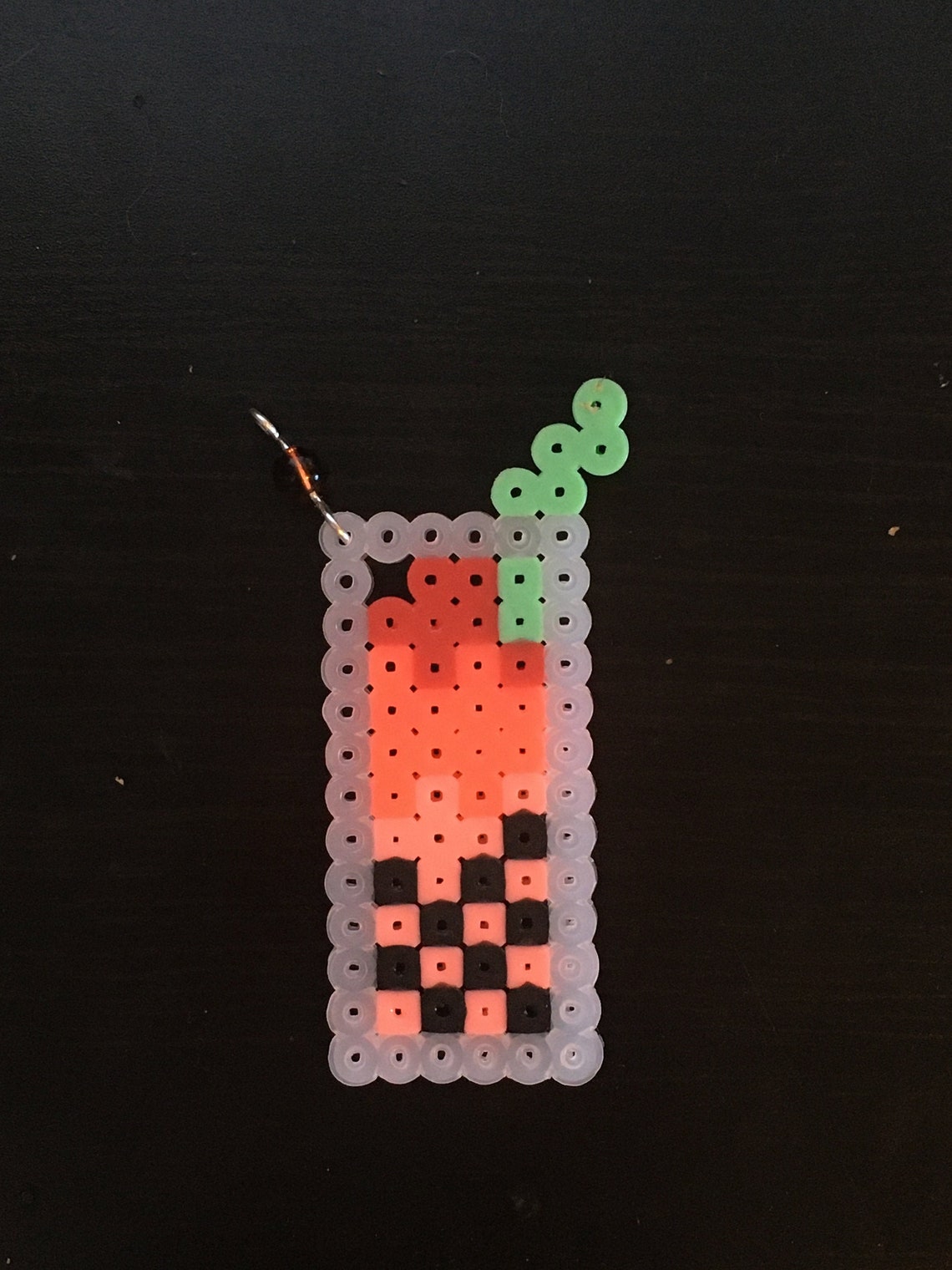 Boba Bubble Tea Perler Hama Bead Pixel Pendant Charm Necklace Etsy