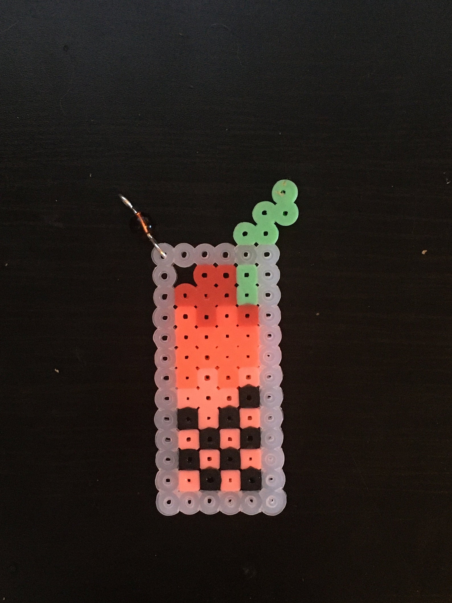Boba Bubble Tea Perler Hama Bead Pixel Pendant Charm Necklace Etsy