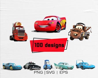 Cars SVG Bundle, Cricut Files, Birthday Party Designs (Digital Download)