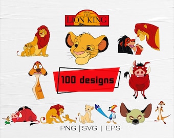 Lion King SVG Bundle, Safari PNG Clipart, Cricut Silhouette Designs (Digital Download)