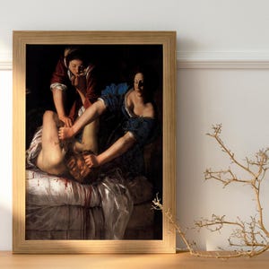 Judith und Holofernes Barockmalerei Leinwanddruck, Dramatische Klassische Kunst Wanddekoration, Meisterwerk Leinwand im Museumsstil