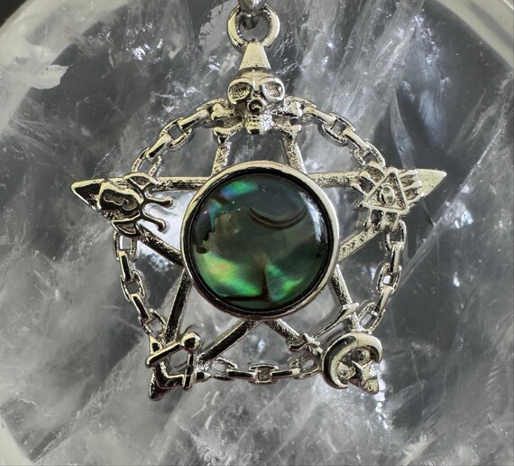 Abalone Shell Pentagram Pendant - image 1