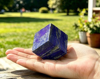 Natürliche Lapislazuli Würfel Figur 3,5-4 cm polierten Steinblock Wohnkultur