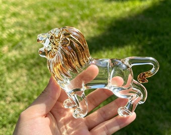 Vintage KOSTA BODA LION Glass Figurine Zoo Series Swedish Glass
