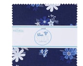 BLUE STITCH by Christopher Thompson for Riley Blake Designs, 42, 5 inch Squares for Quilting, Sewing, Crafts, Gorgeous, 10-10060-42