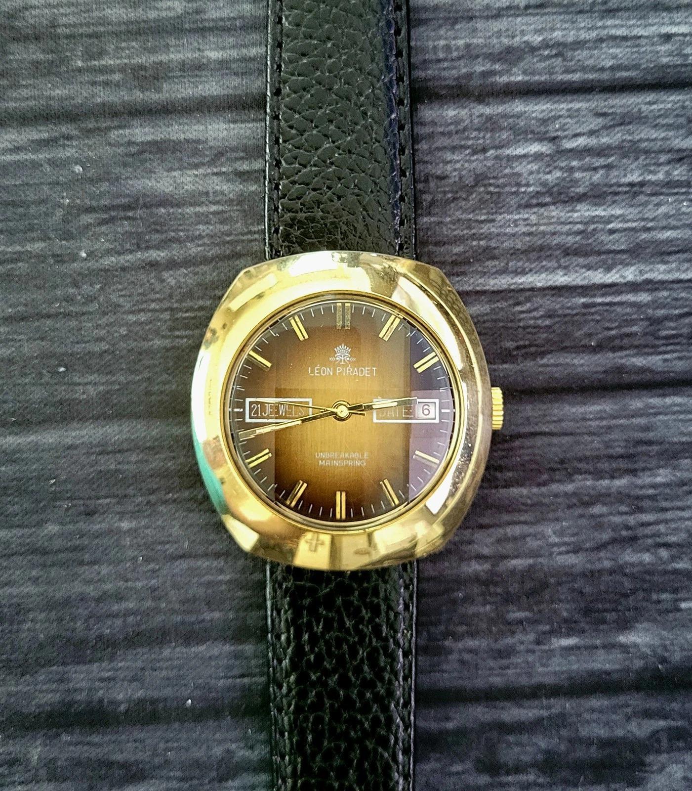 Vintage Leon Piradet Watch Bangle In Working Condition!! Leon Piradet Watch - Etsy main image 2