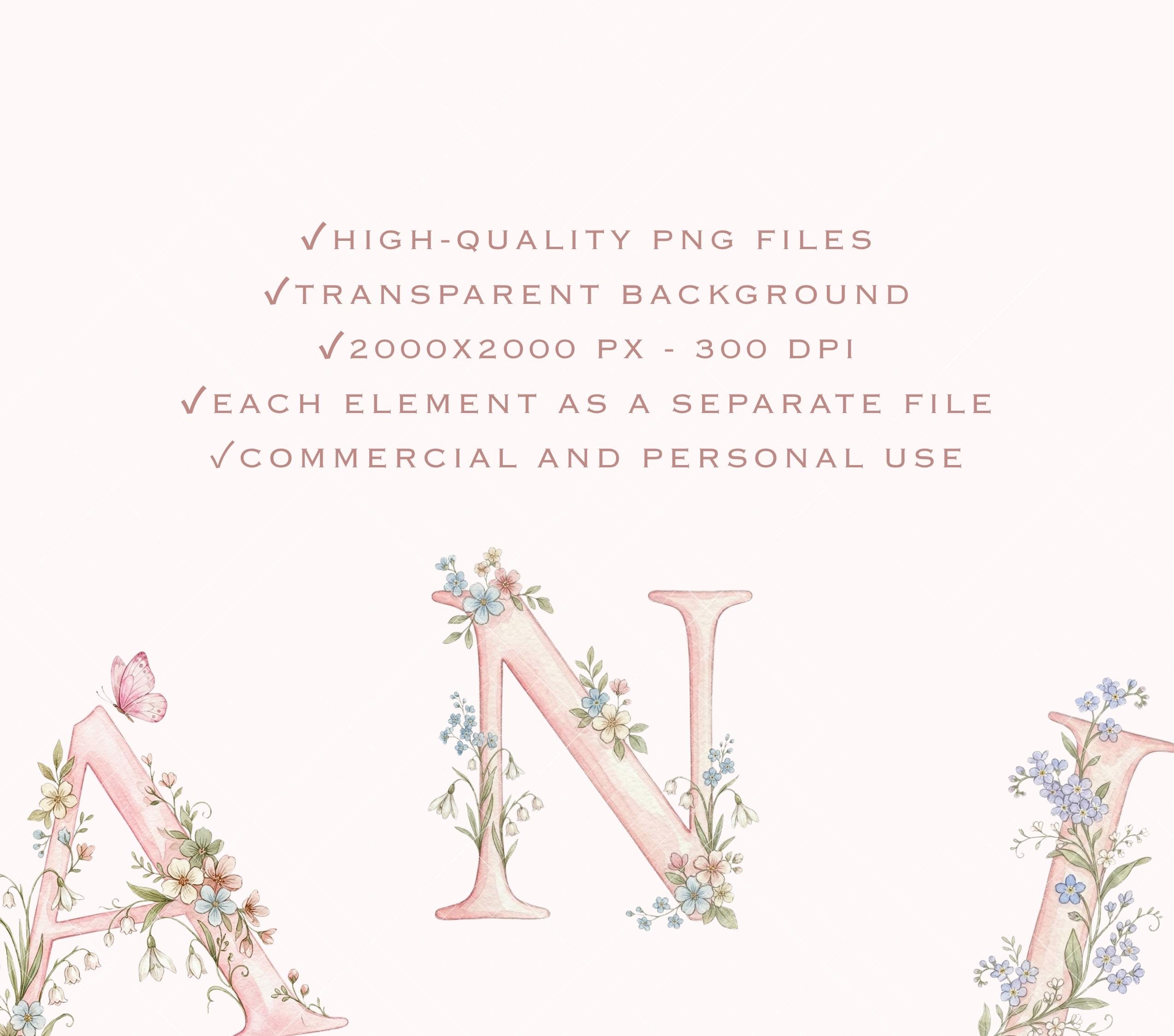 Botanical Alphabet PNG | Floral Letters Clipart, Garden Alphabet ...