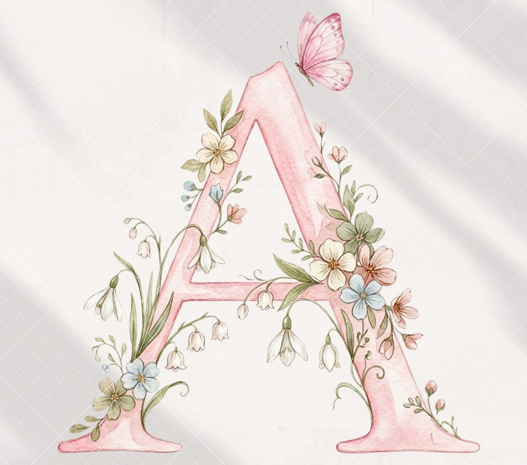 Botanical Alphabet PNG | Floral Letters Clipart, Garden Alphabet ...