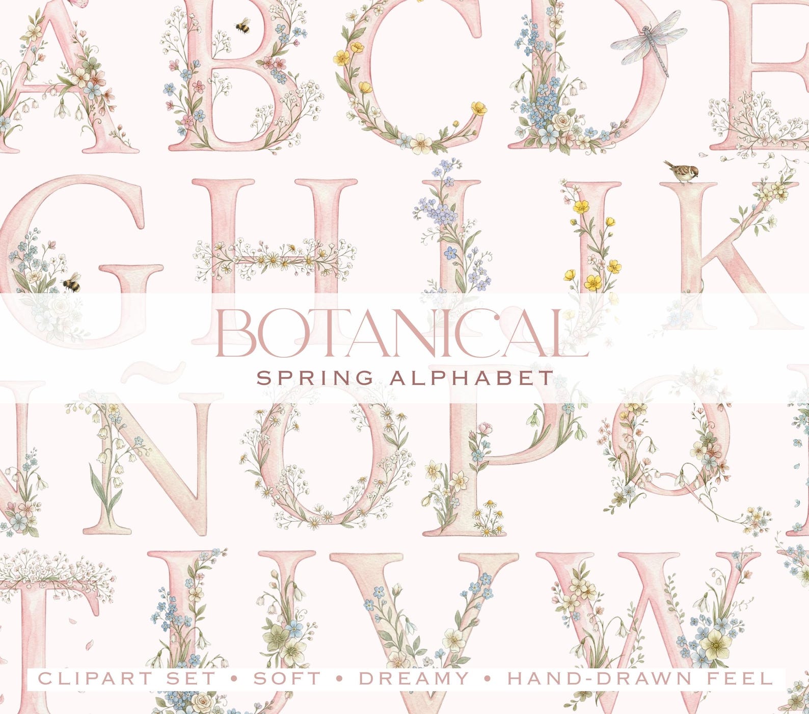 Botanical Alphabet PNG | Floral Letters Clipart, Garden Alphabet ...