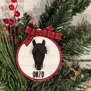 Personalized hand painted horse ornaments