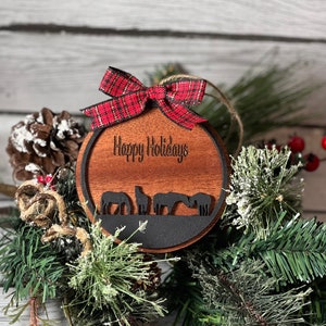 Stunning horse silhouette ornament
