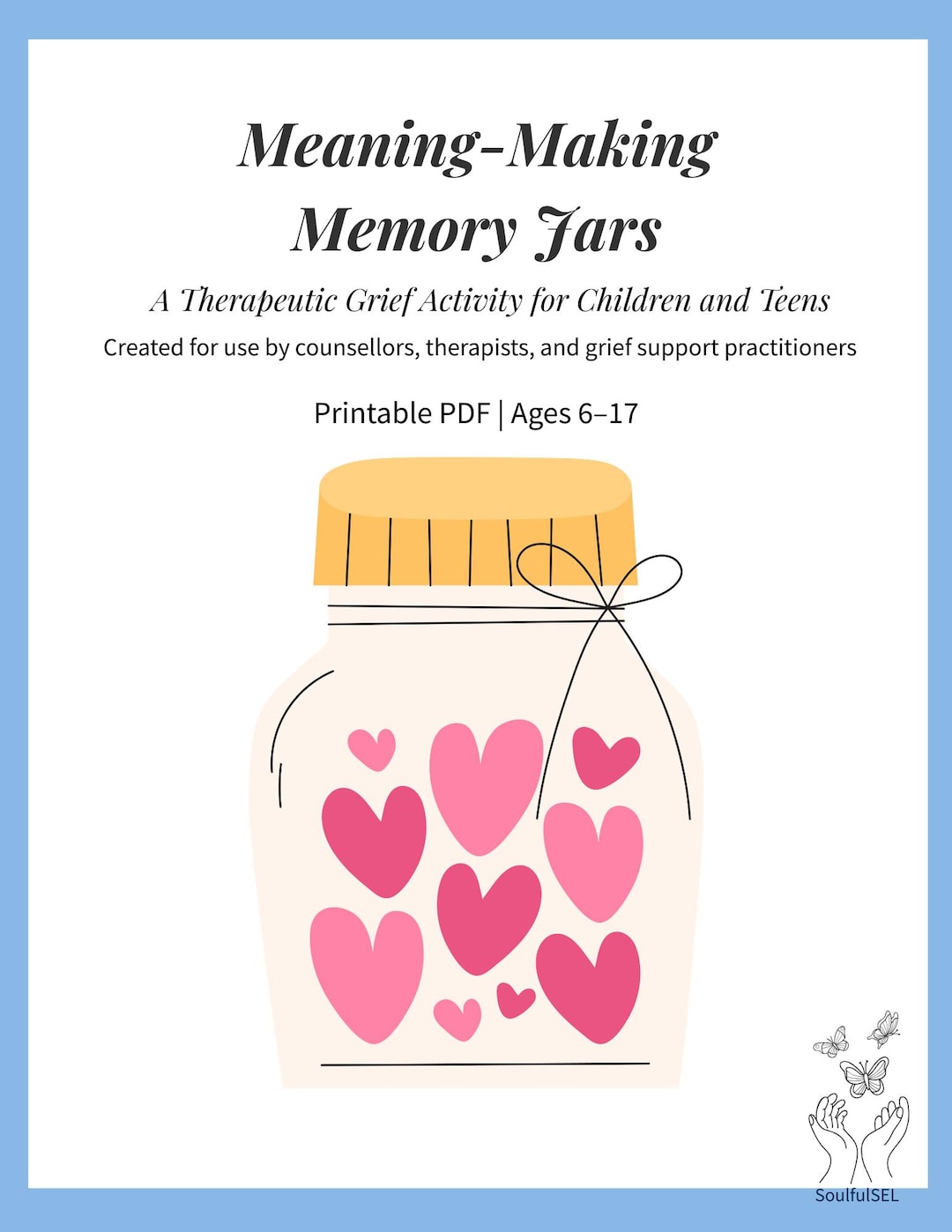 Memory Jar Grief Activity for Kids | Meaning-making Printable (PDF ...
