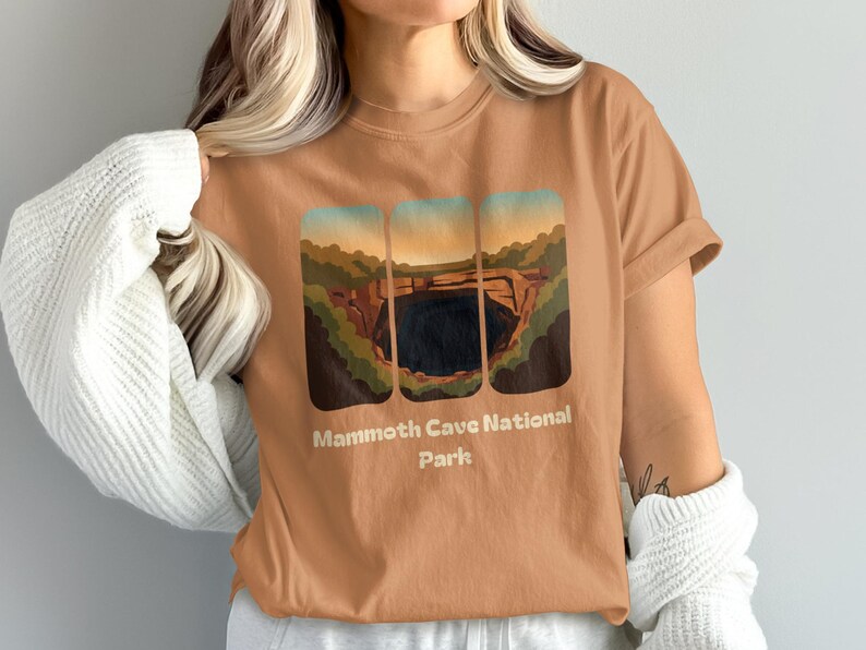 Mammoth Cave National Park T Shirt, Vintage National Park Tee, Retro Nature Graphic Shirt, Outdoor Adventure Top, Cave Exploration Gift