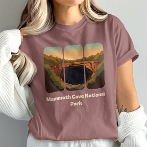 Mammoth Cave National Park T-Shirt, Nature Graphic Tee, Adventure Shirt, National Parks Apparel, Outdoor Hiking, Scenic Souvenir Top