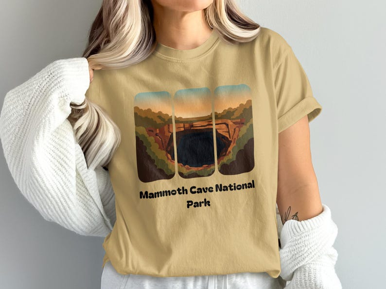 Mammoth Cave National Park T-Shirt, Outdoor Adventure Graphic Tee, National Parks Apparel, Nature Lover Gift, Hiking Souvenir Shirt