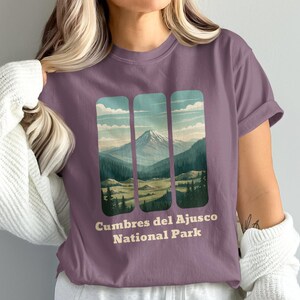 Cumbres del Ajusco National Park T-Shirt, Mexico Mountain Landscape Retro Tee
